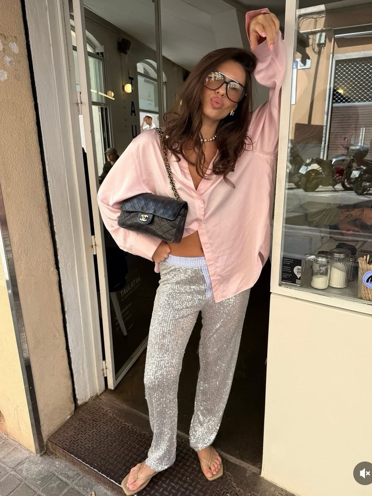 The Starlight Sequin Collared Pants