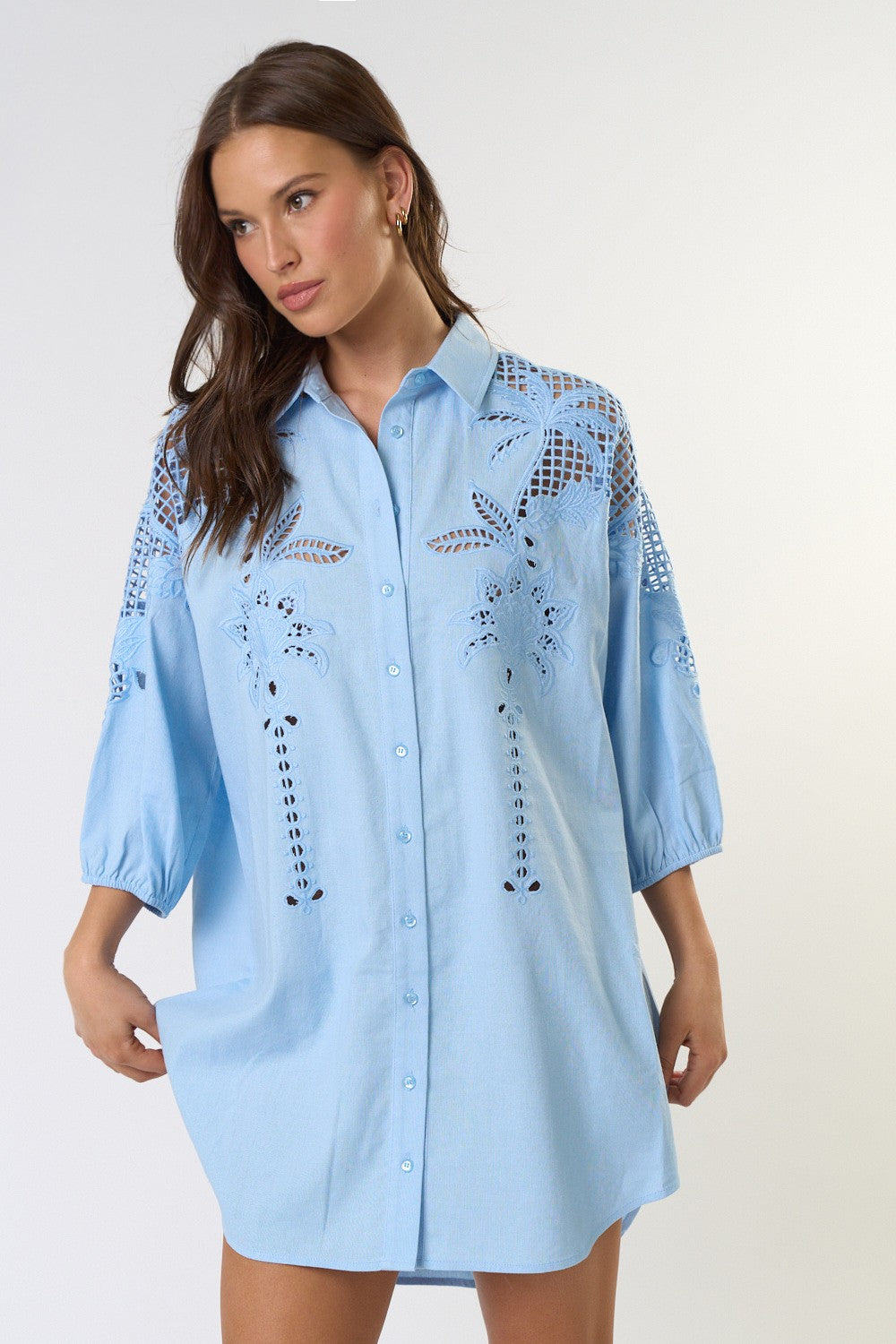 Palms Shirt Dress
