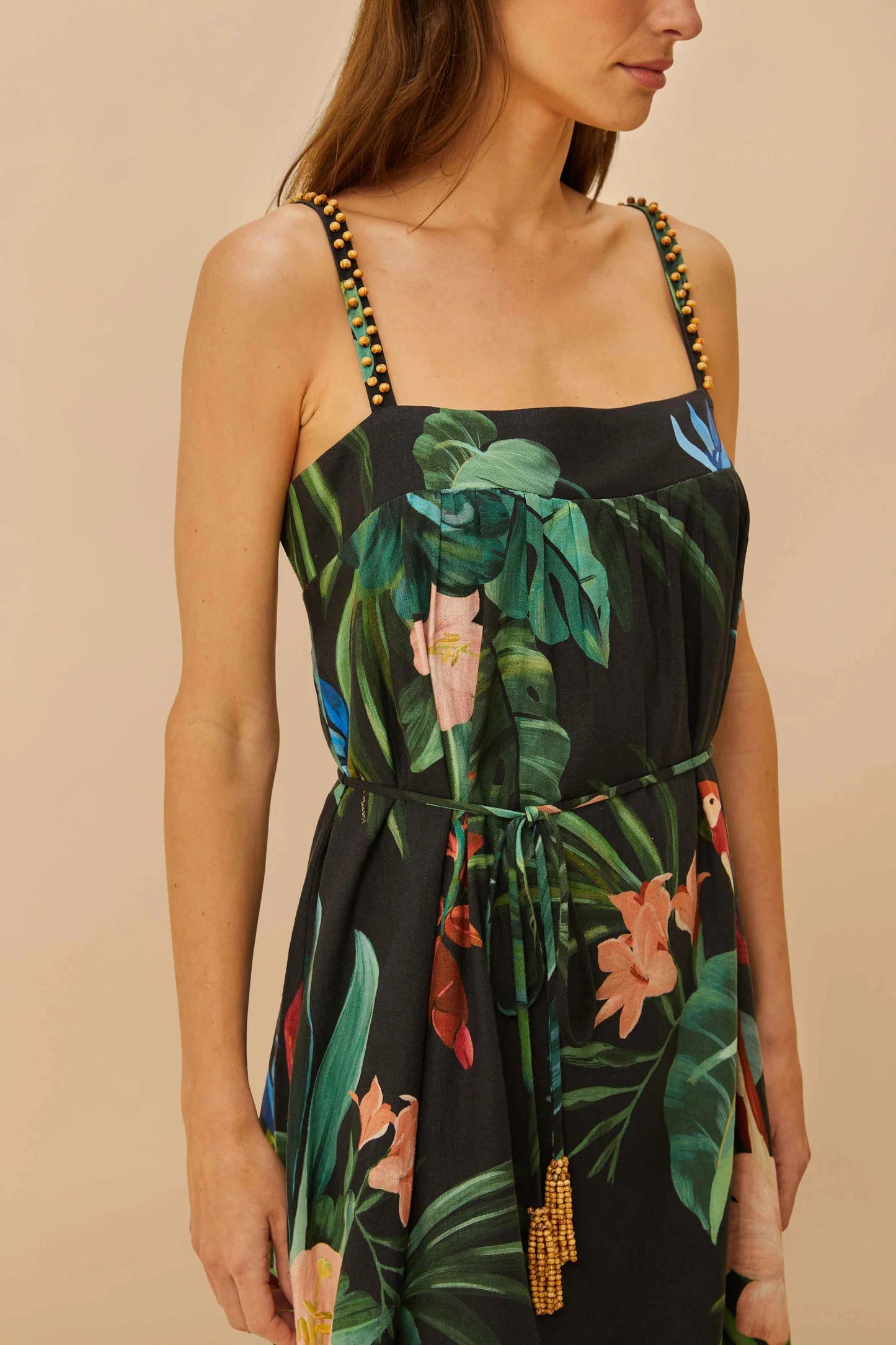 Black Midnight Macaw Fiesta Mini Dress