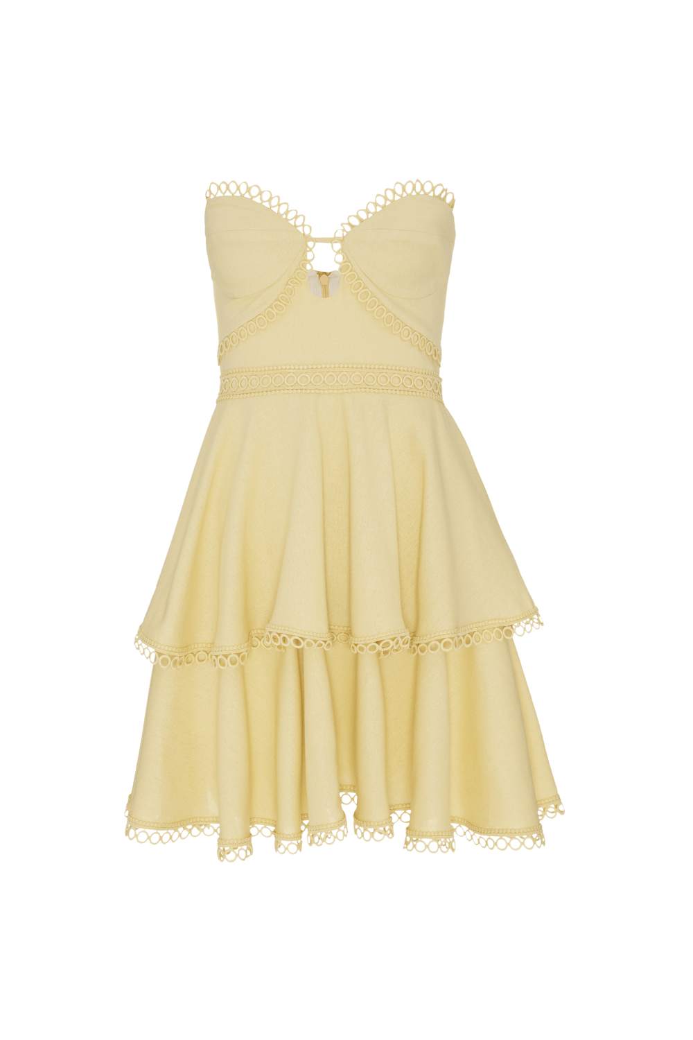 SHORT YELLOW CANDY LINEN DRESS