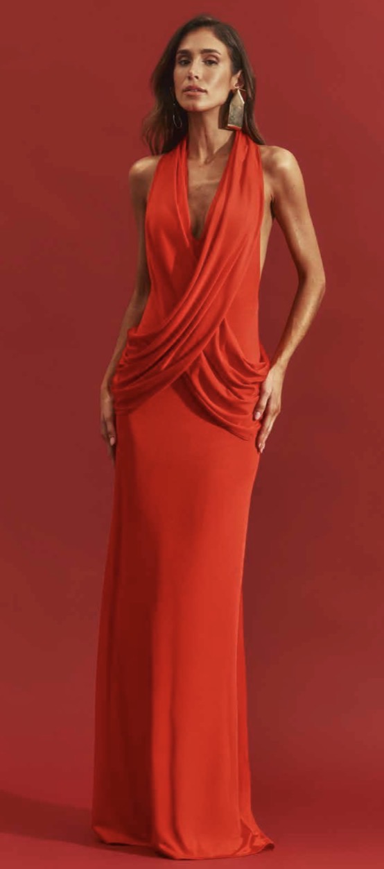 Temis Long Red Dress