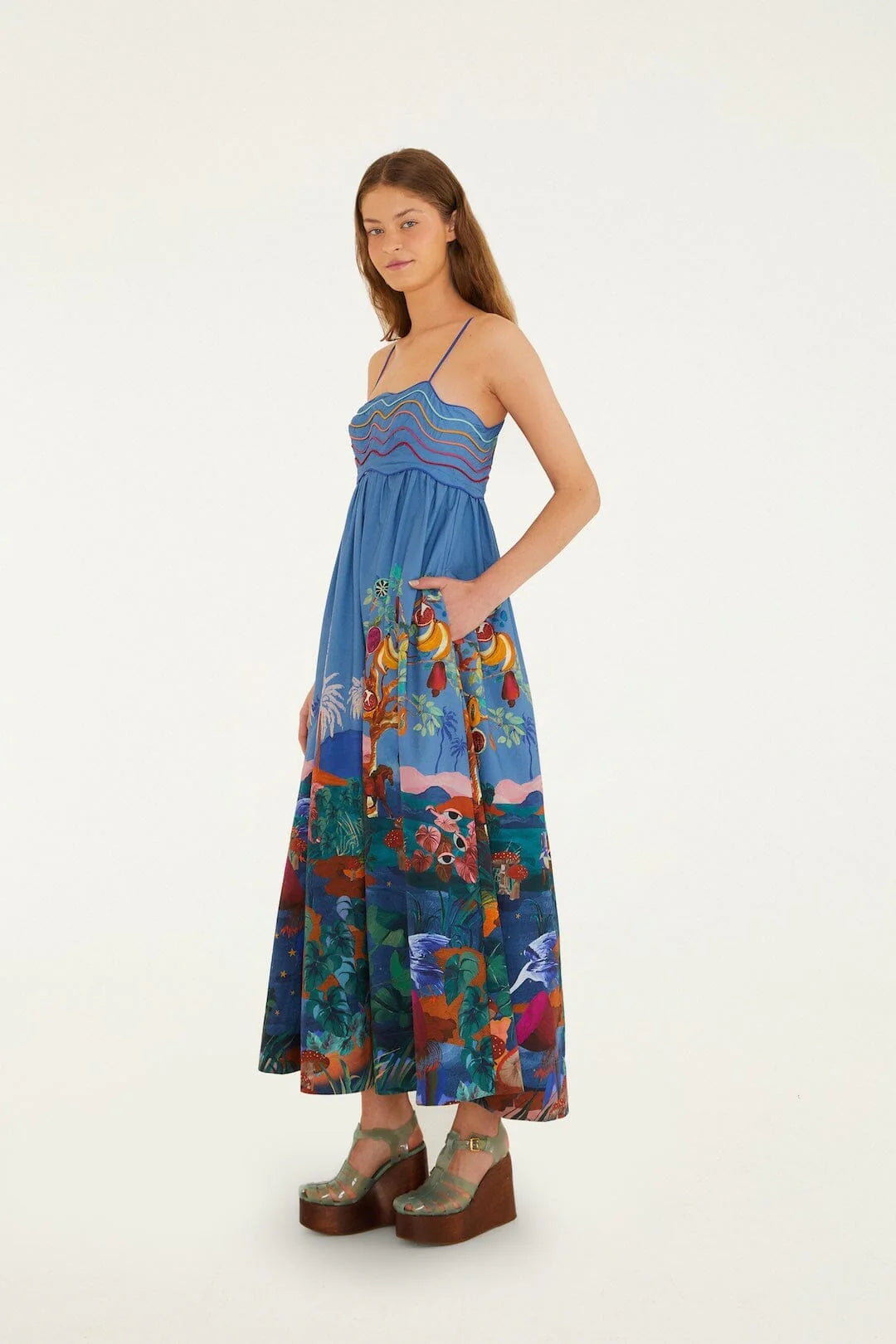 Multicolor Dream Landscape Maxi Dress