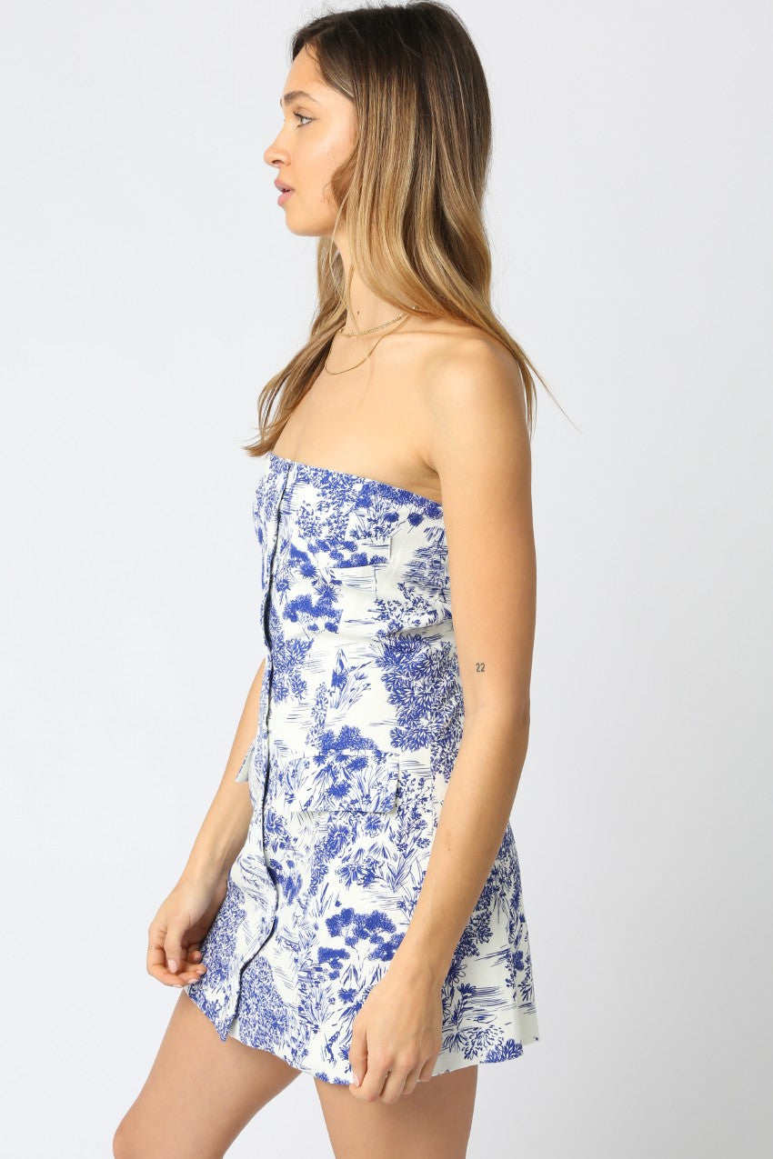 Bleu blanc Dress