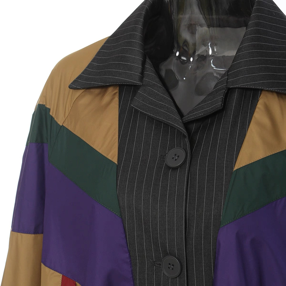 The City-Block Pinstripe Trench Coat