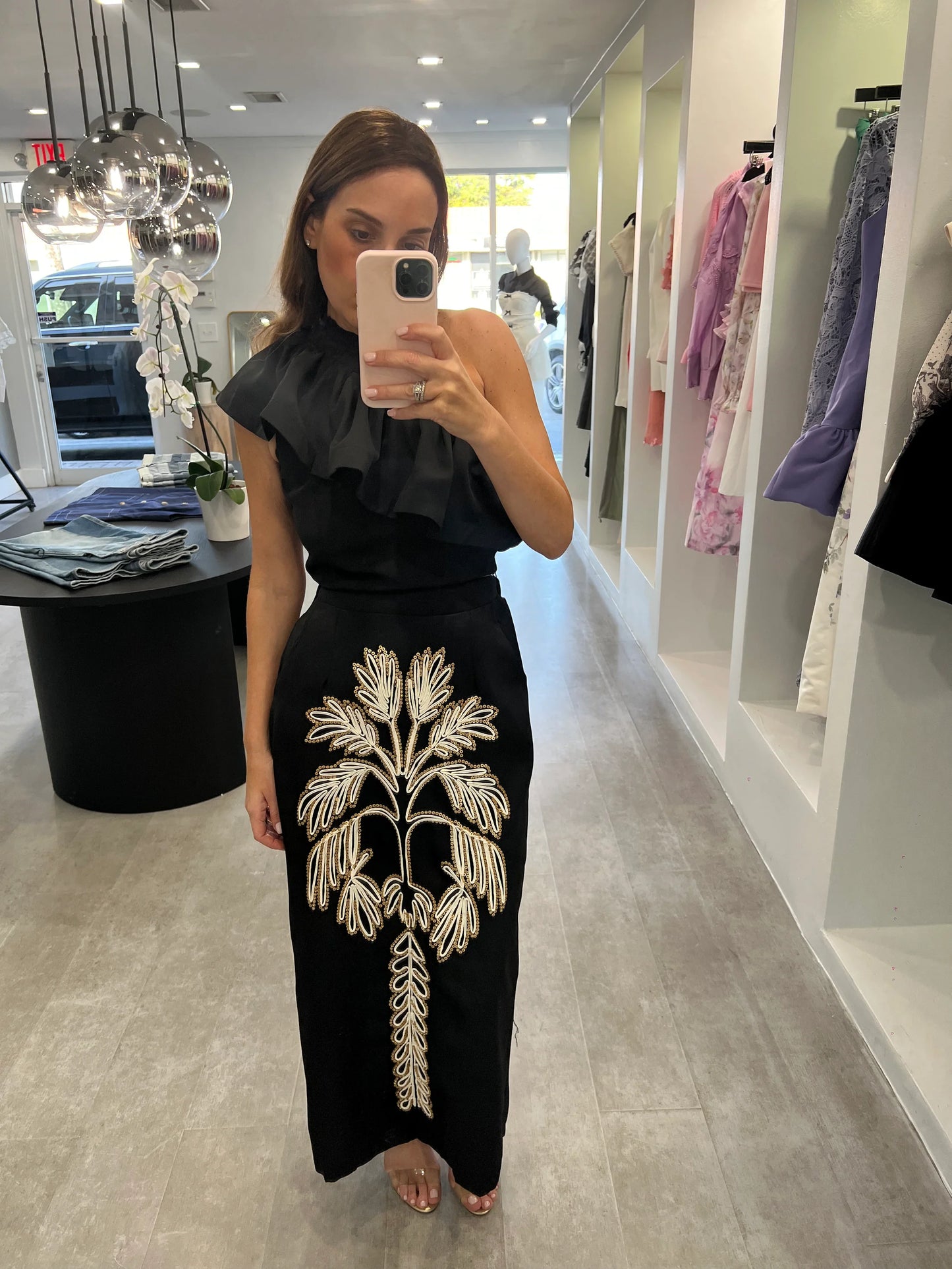 Solene Skirt Set-Black