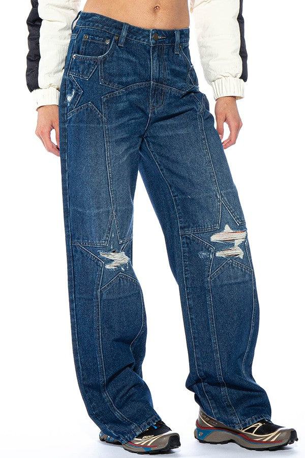 Stars Denim Pants