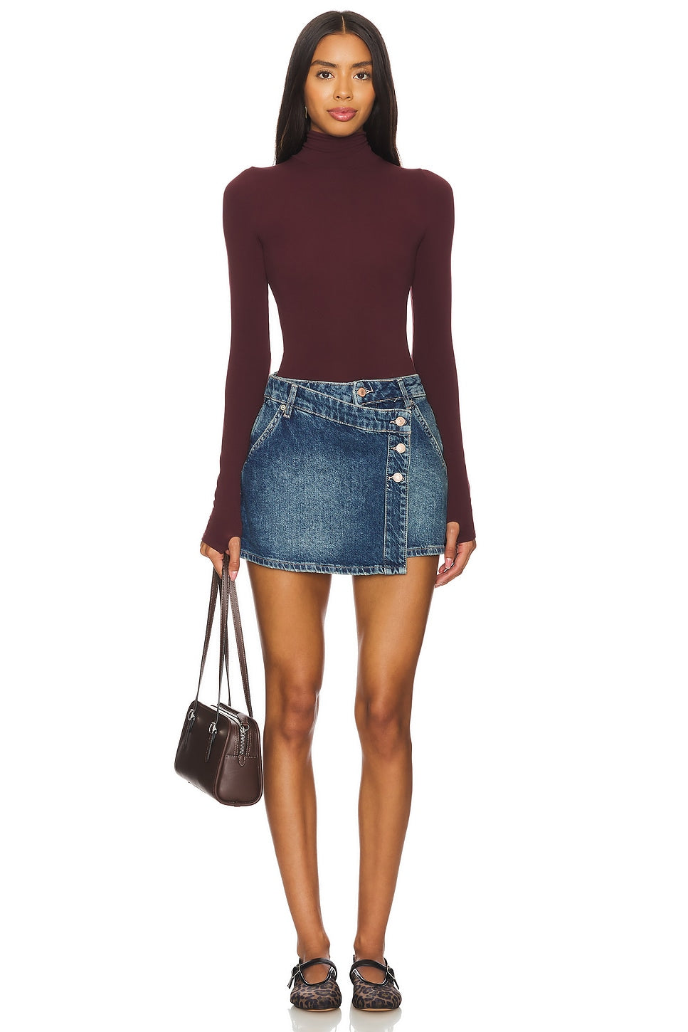 Wynne Denim Skirt-Cornflower