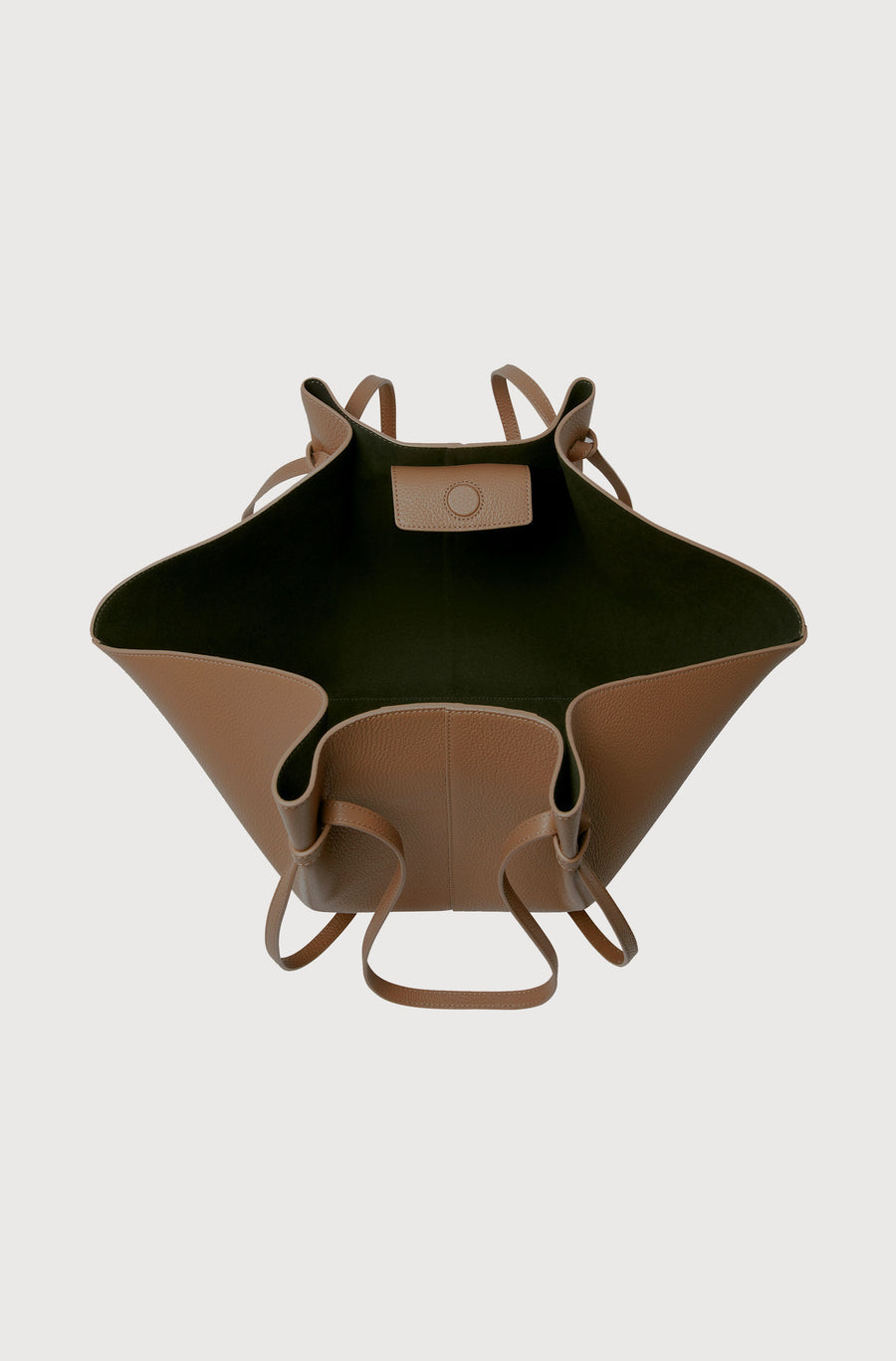 LARGE MOCHI - TOFFEE PEBBLE GRAINED LEATHER BAG