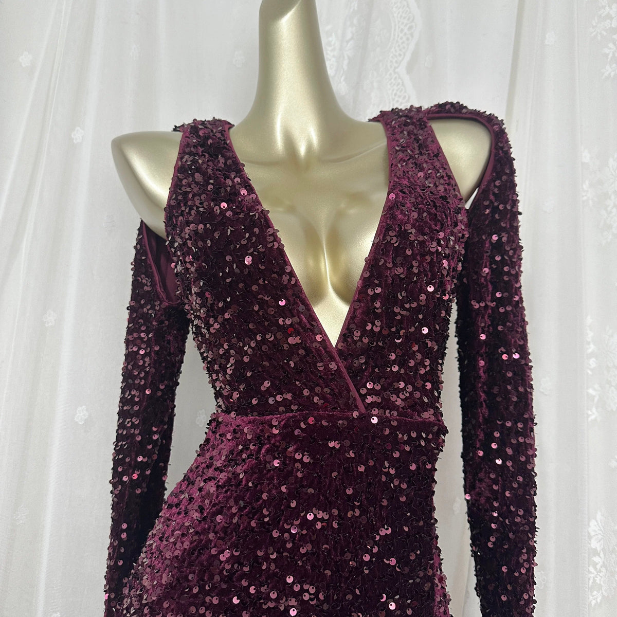 Bella Sequin Velvet Gown
