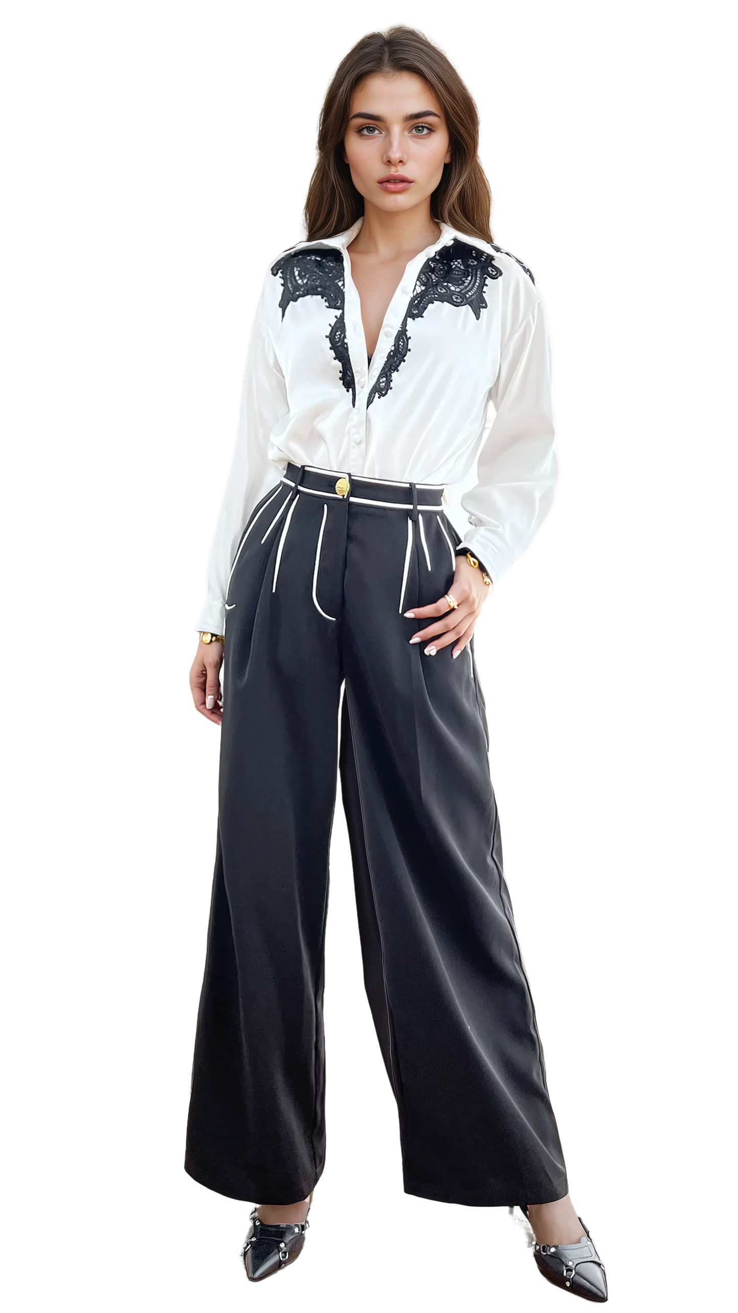 Silhouette Pants-Black