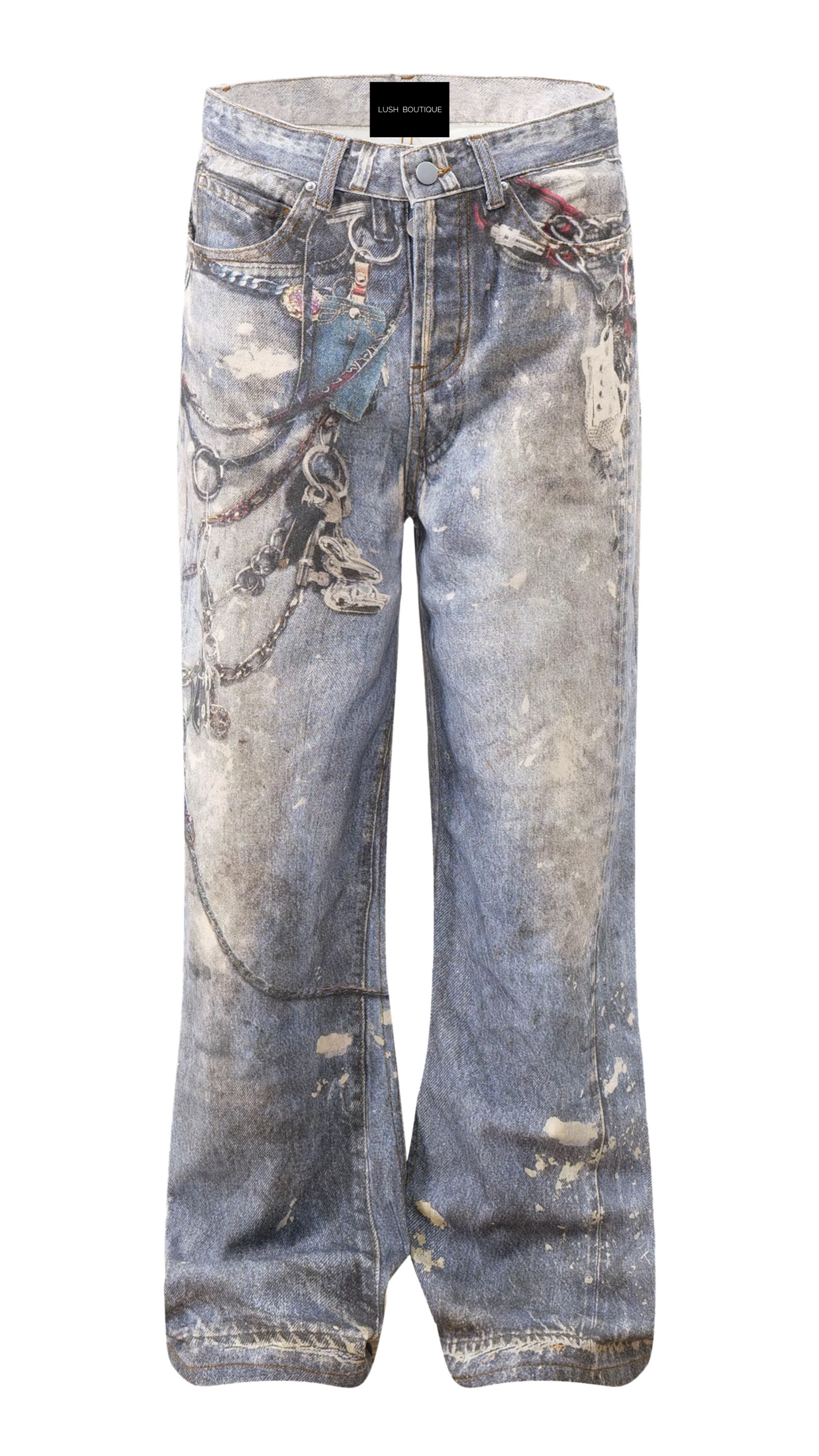 3D Denim Pants