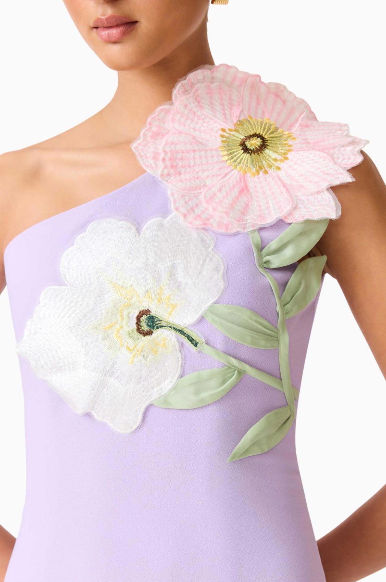 Hope One Shoulder Mini Dress in Purple
