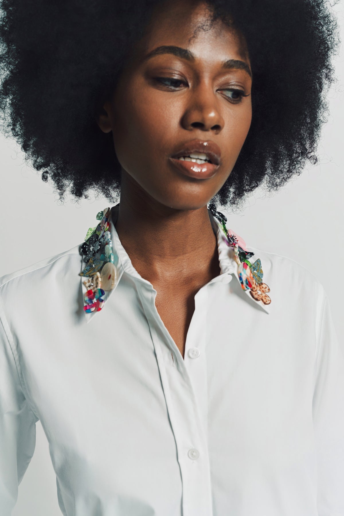 Floral Appliqué Shirt