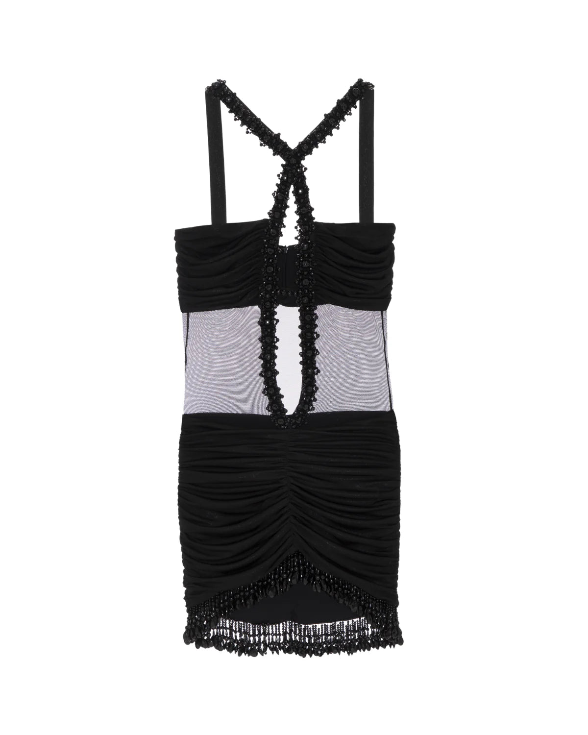 MOONLIGHT CROSS-FRONT MINI DRESS (RUNWAY)