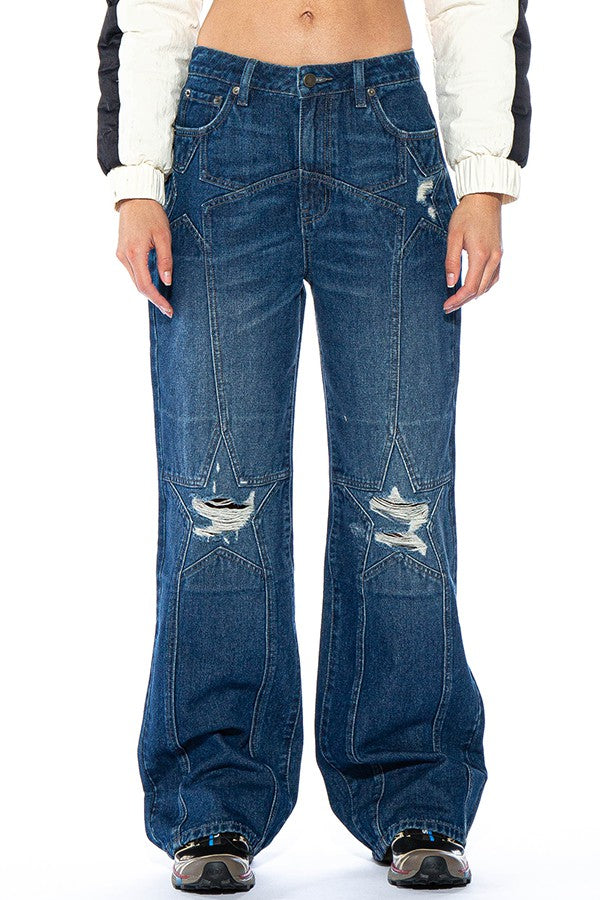 Stars Denim Pants