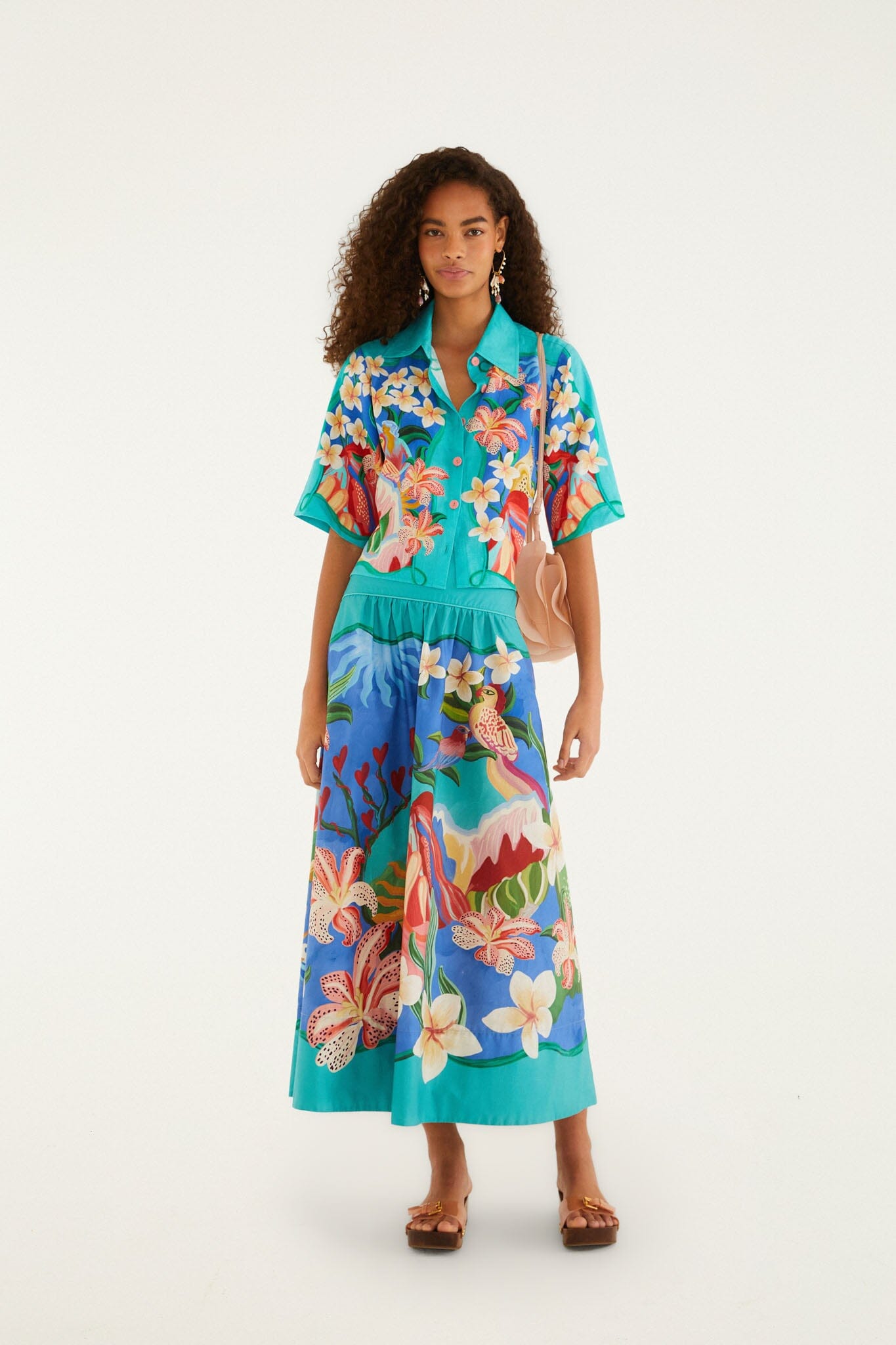 Multicolor Garden Of Life Skirt Set