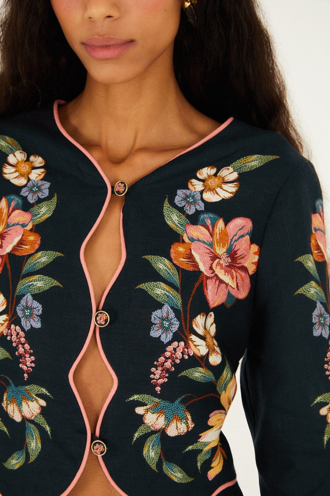 Dark Blue Maira Floral Set
