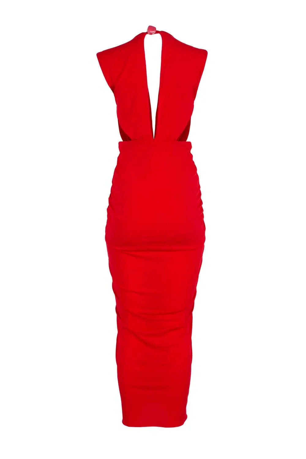 Nia Maxi Dress-Orange Red