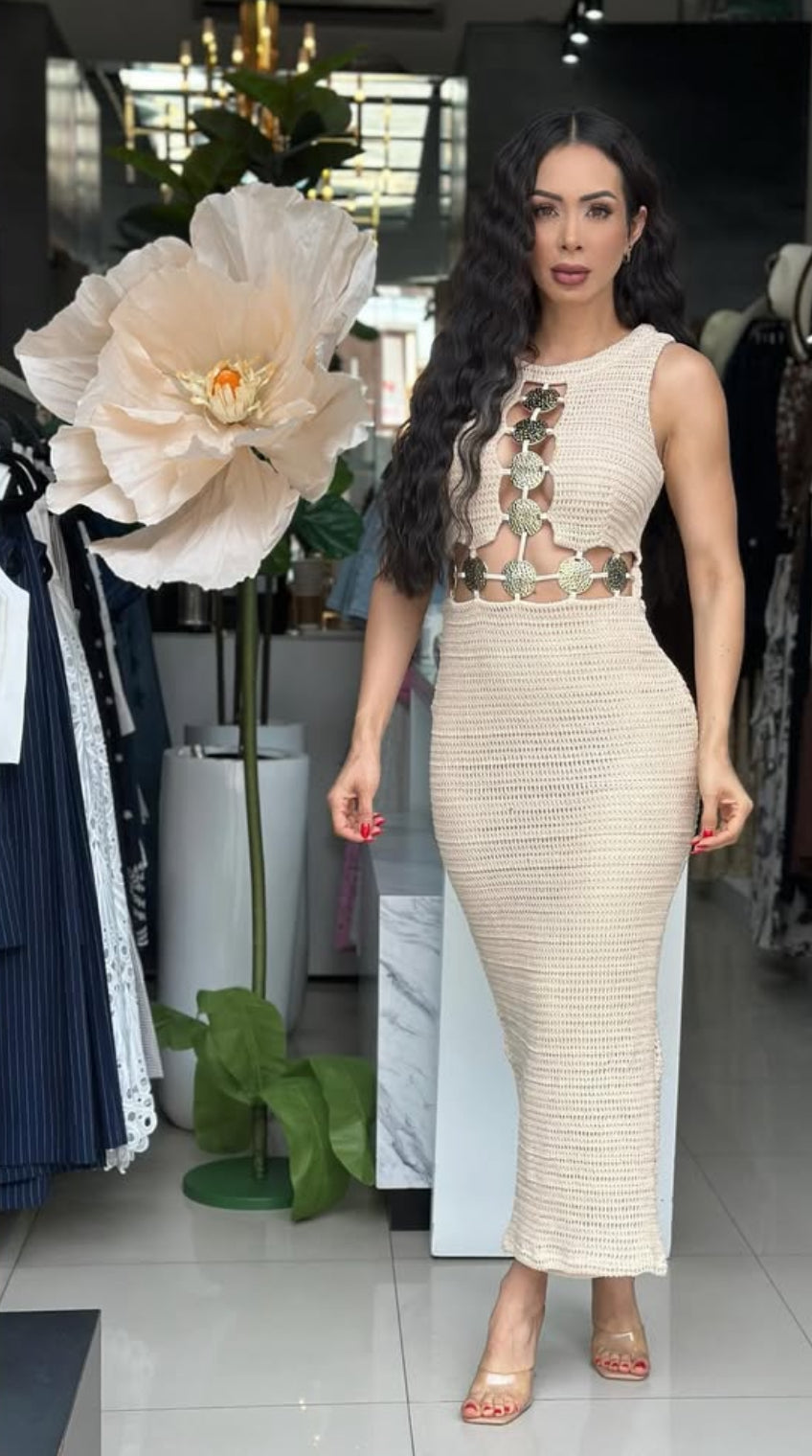 Sophie Dress-Beige