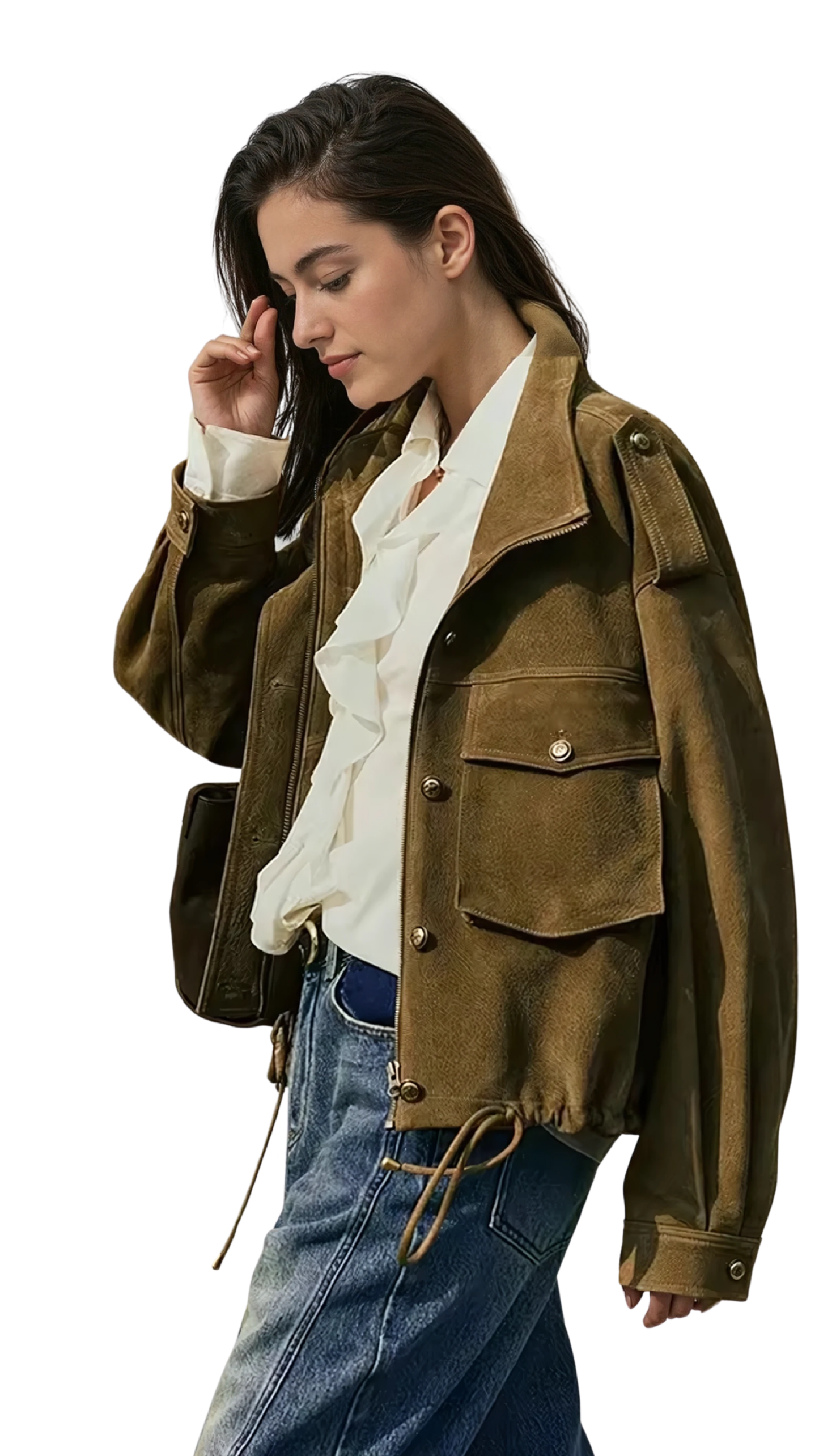 Heritage Leather Utility Jacket