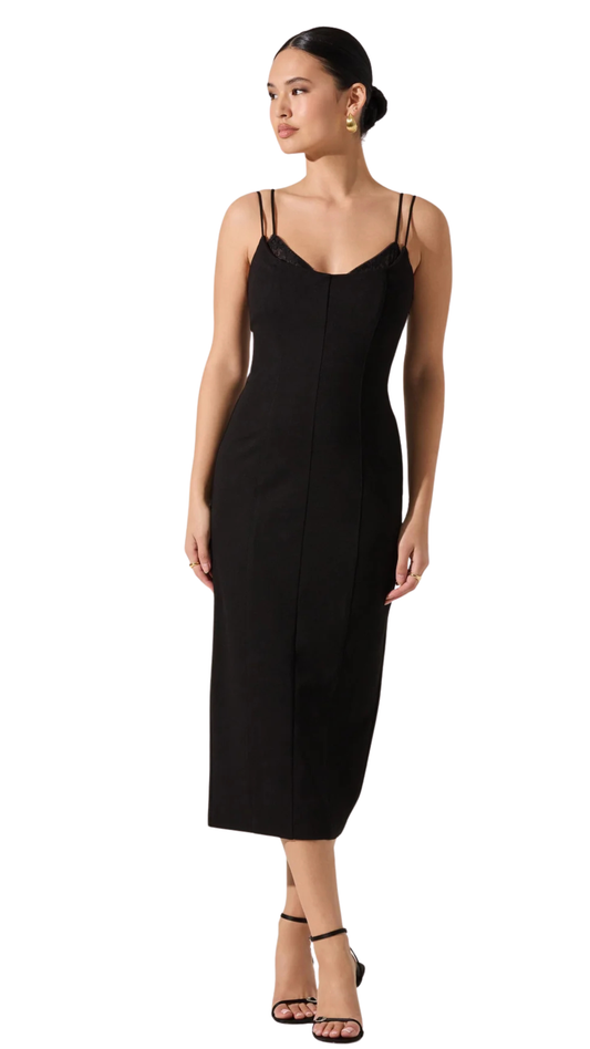 Allura Peekaboo Lace Midi Dress