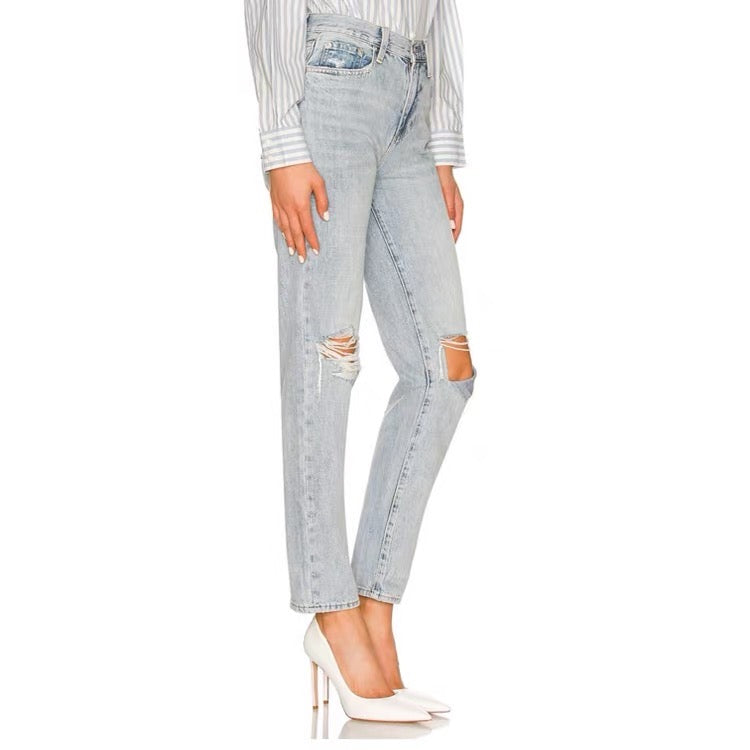 Presley High Rise Roller denim pants