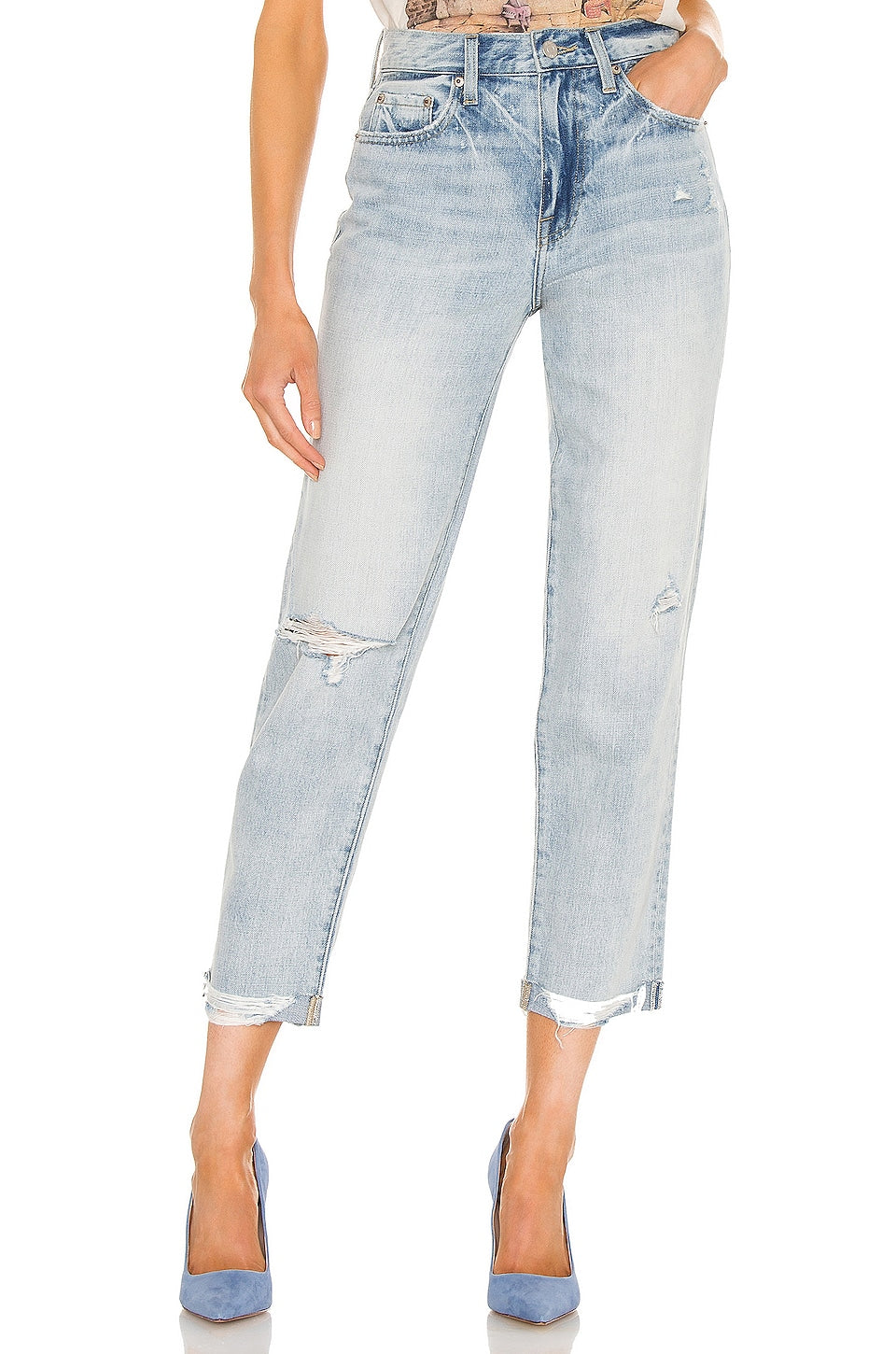 Presley High Rise Relaxed Roller Denim pants