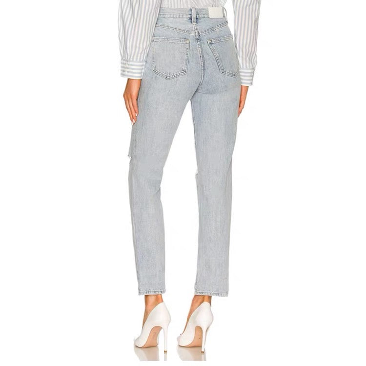 Presley High Rise Roller denim pants