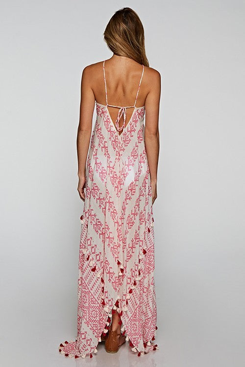 Pinky White Scarf Dress