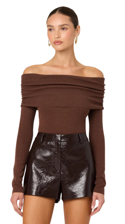 Wynn Faux Leather Shorts