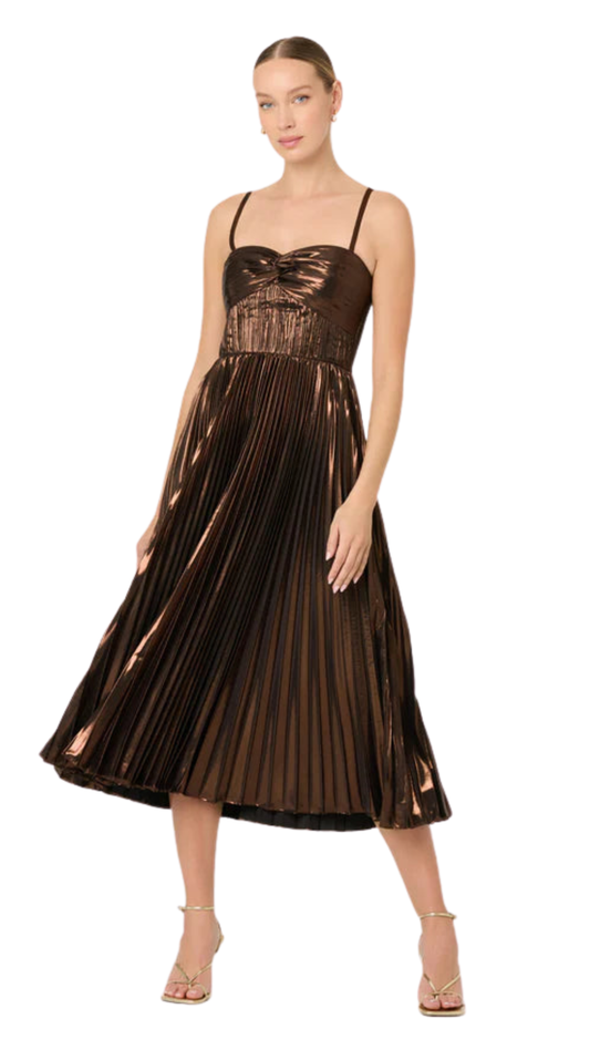 Ascella Pleated Midi Dress