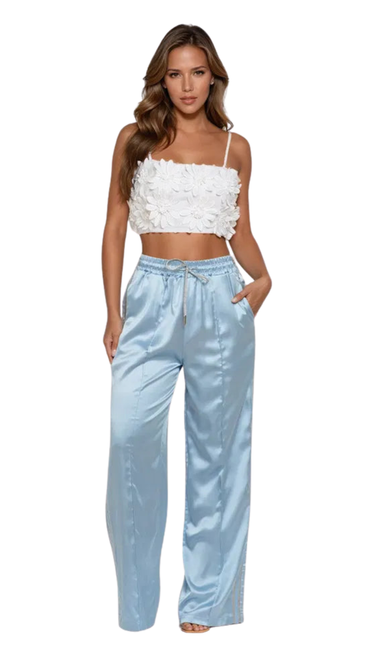 The Sky Satin Pants