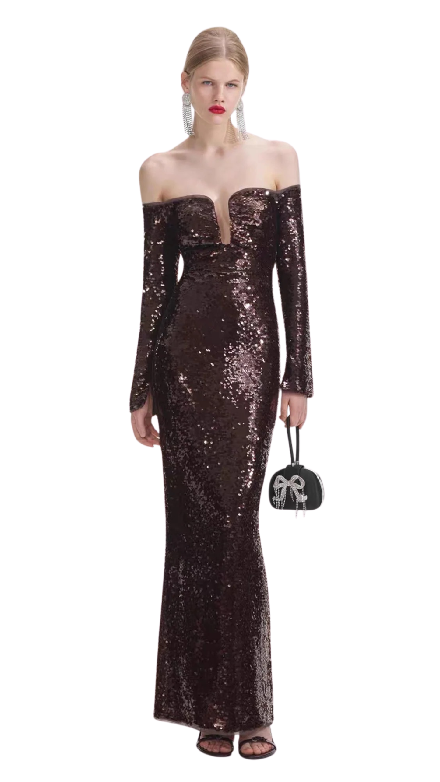 The Cosmic Cowl Sequin Maxi