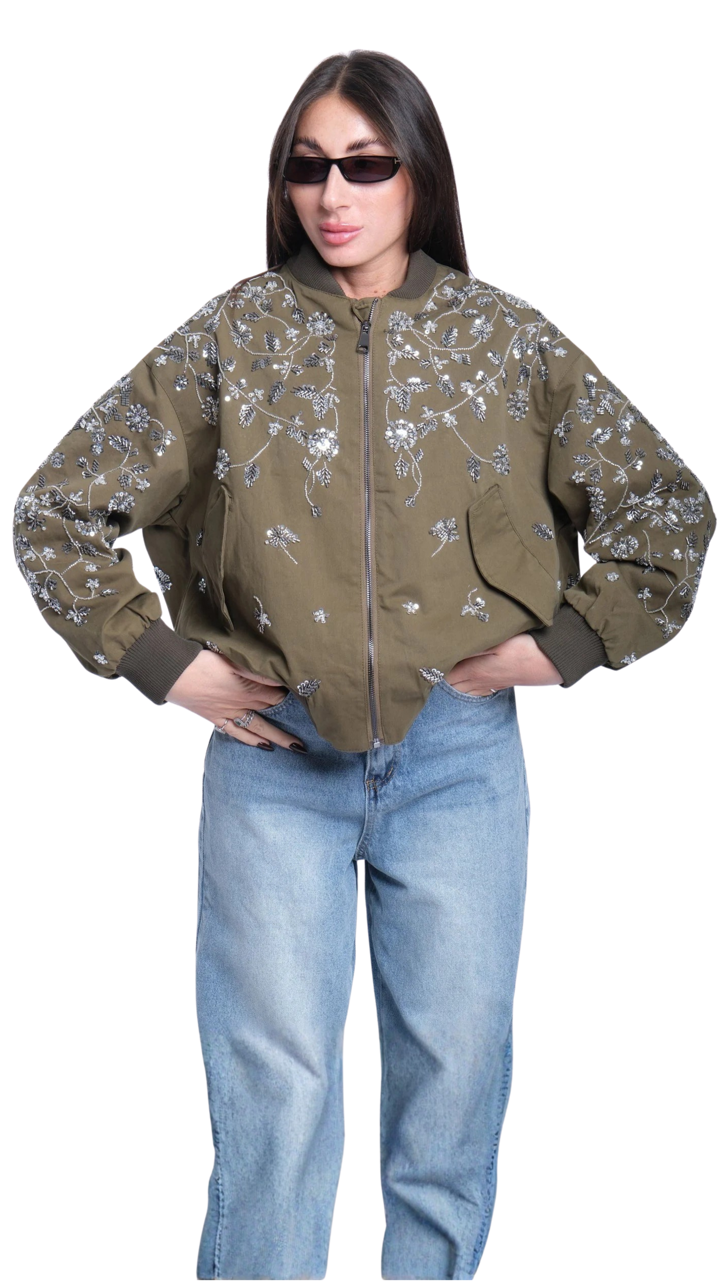 Gabardine Bomber Jacket