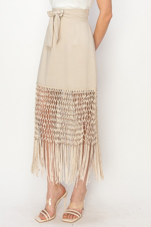 Bohemian skirt-Beige