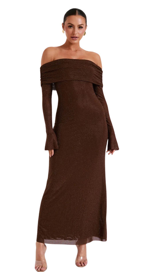 The Bronze Off-shoulder Gown