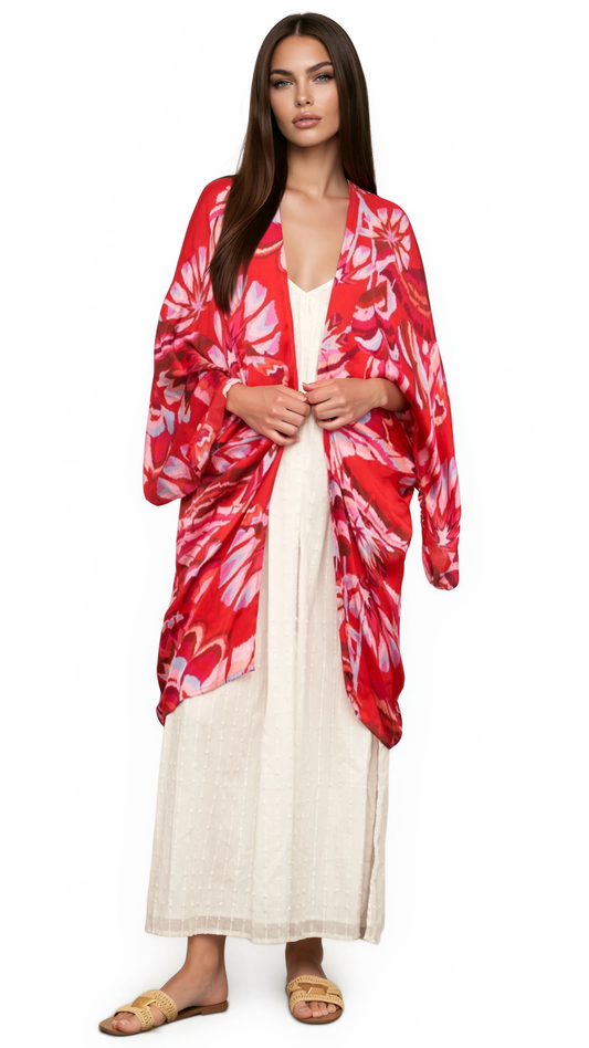 Scarlet Bloom Kimono
