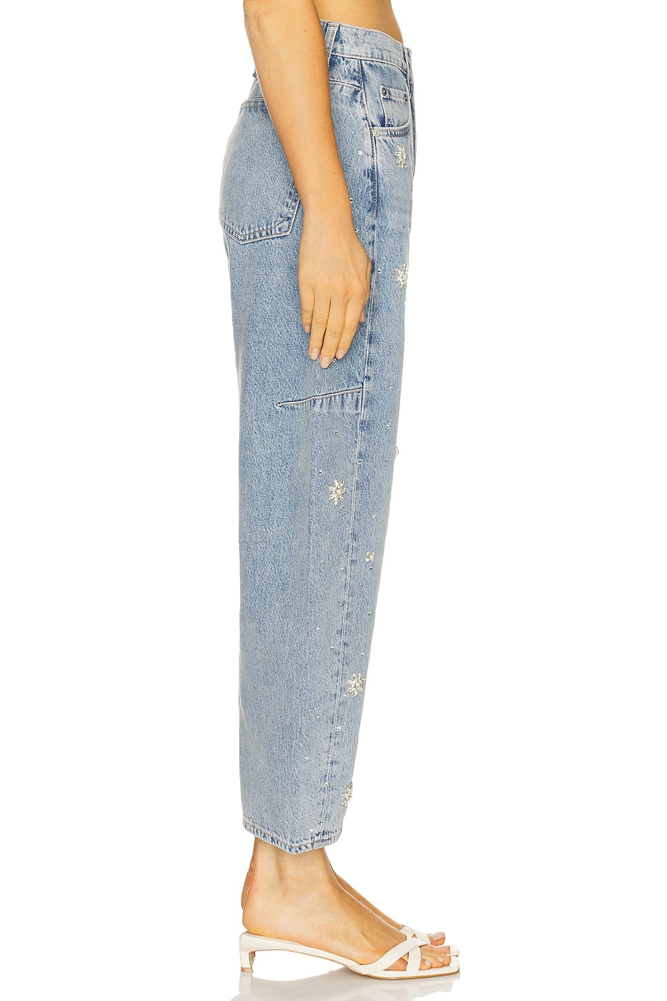 Snowfall Crystal Denim Pants