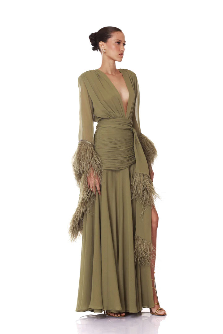 Geisha Sage Maxi Dress