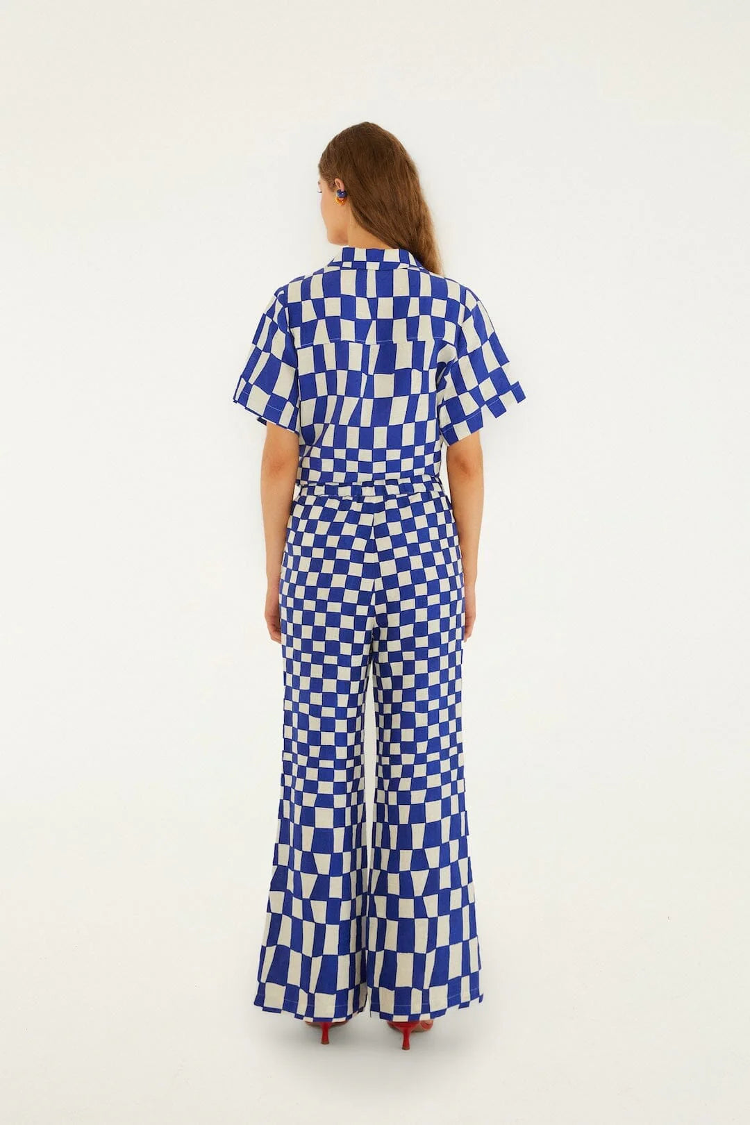 Blue Dream Checkered Pants Set