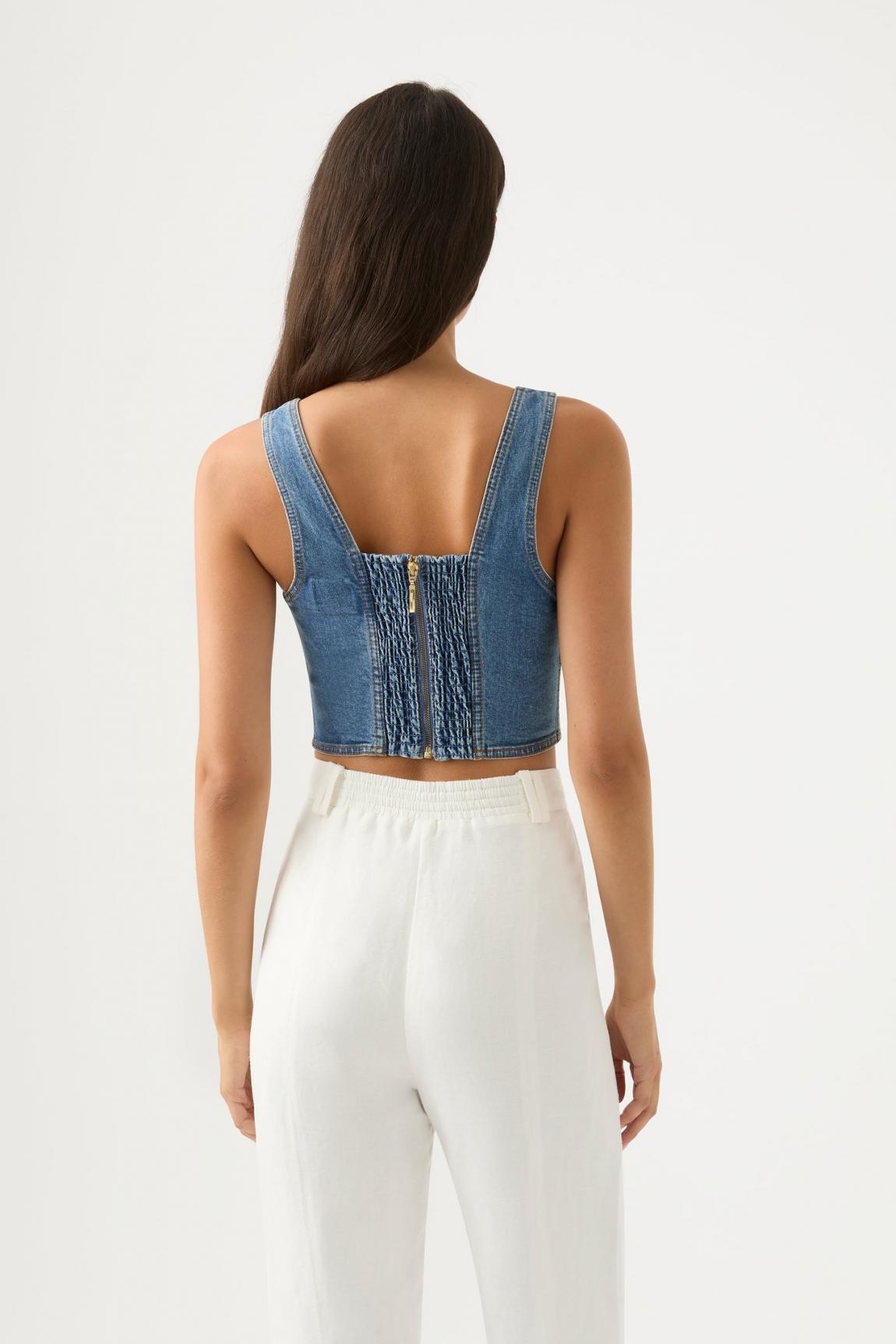 Dali denim Bustier