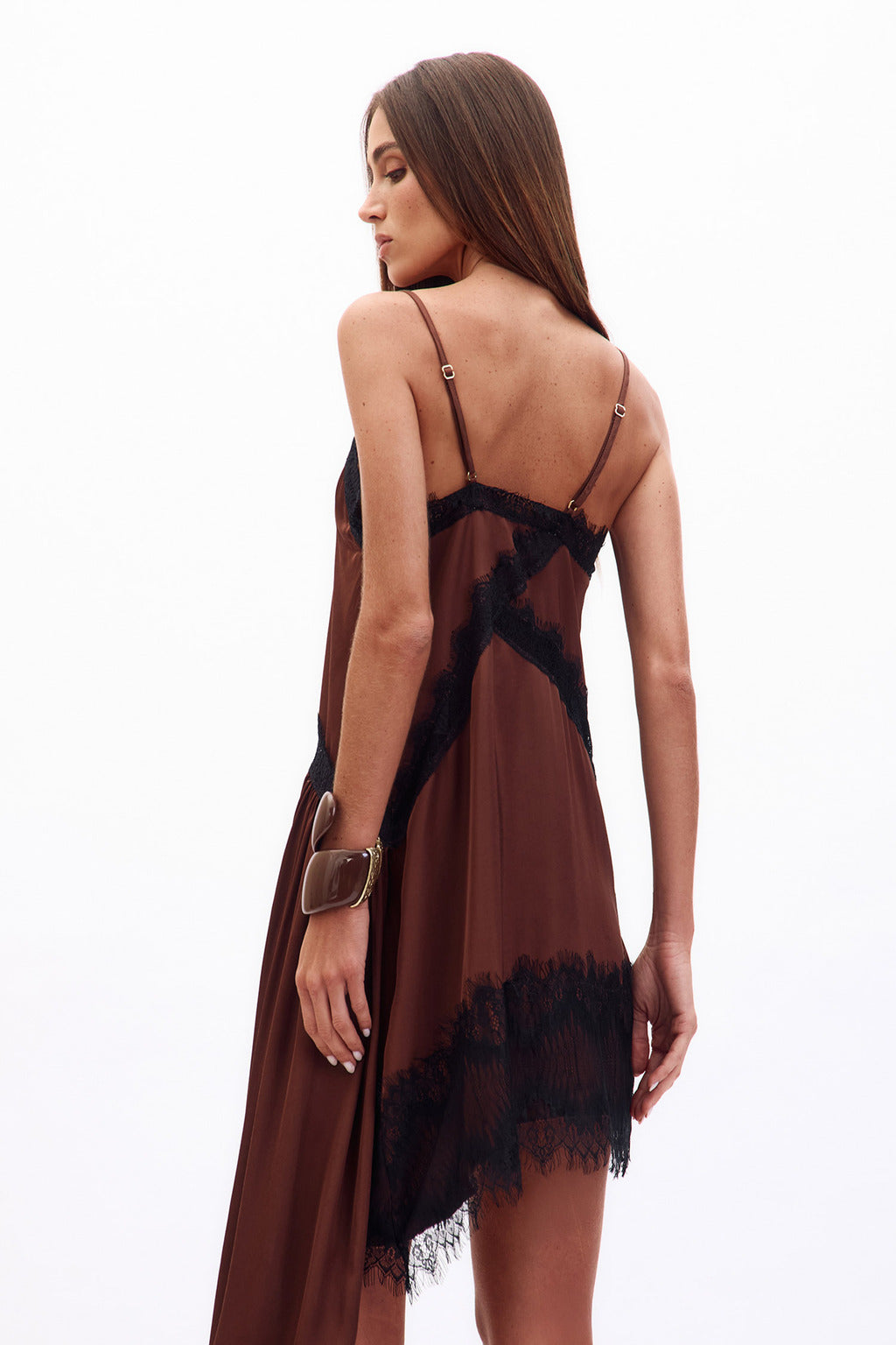 Oasis Tina Asymmetric Slip Dress – view 4