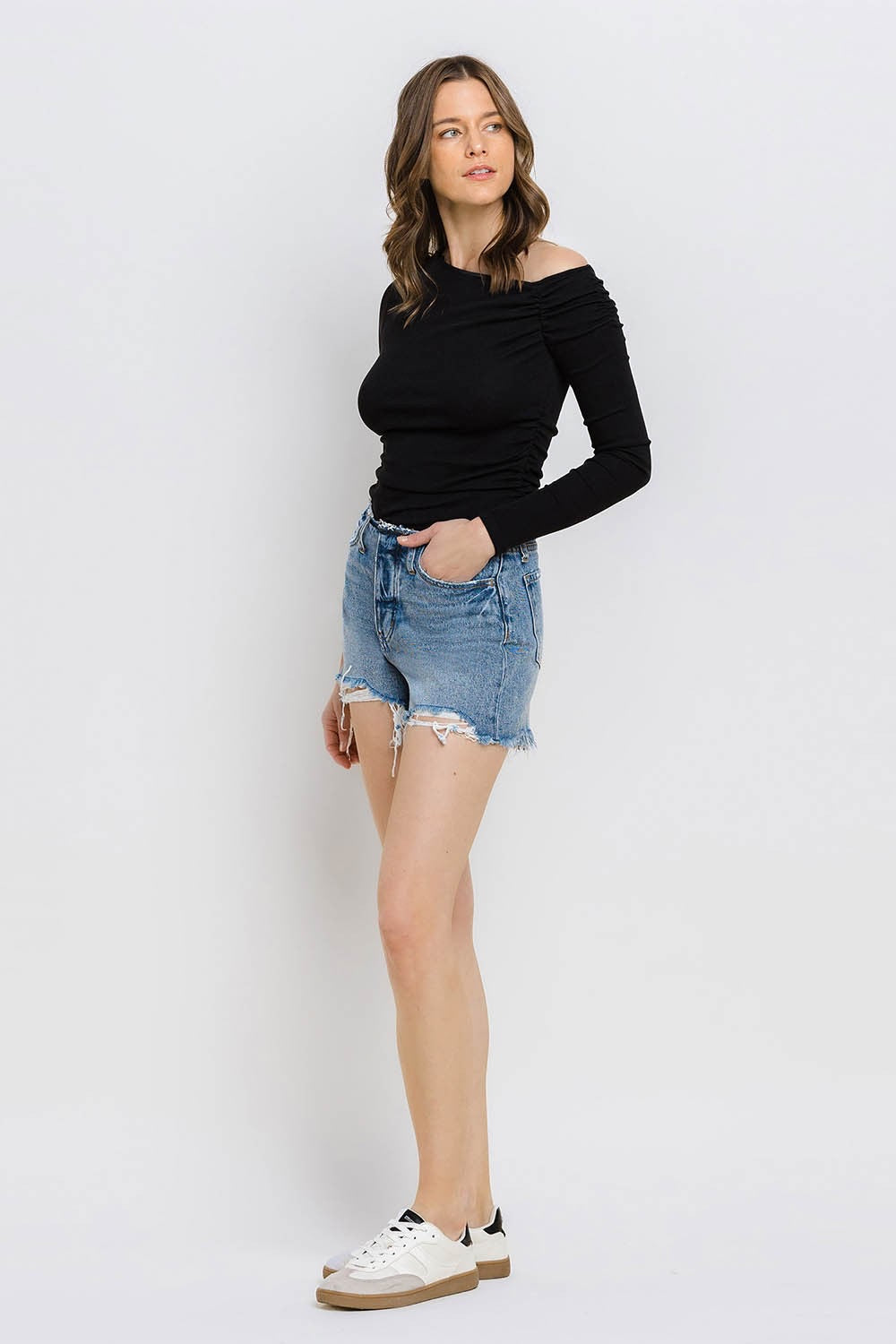 Bandless Denim shorts