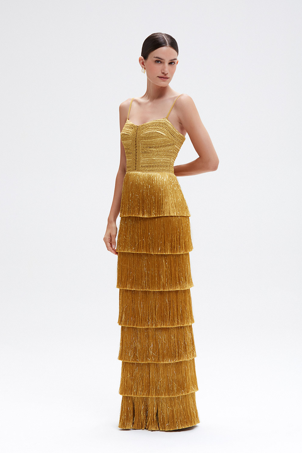 PAMPAS FRINGE GOWN