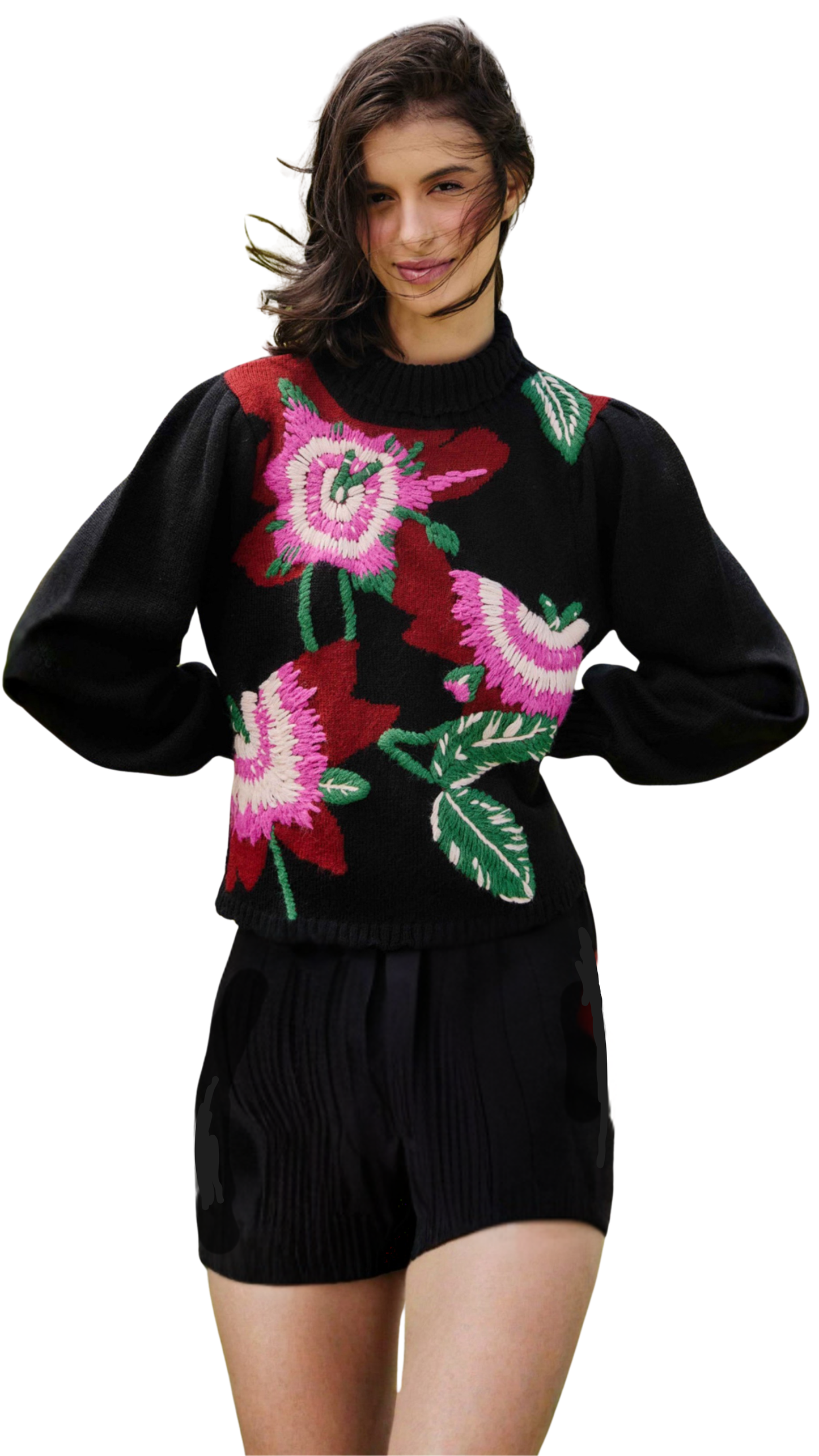 Floral Embroidered sweater