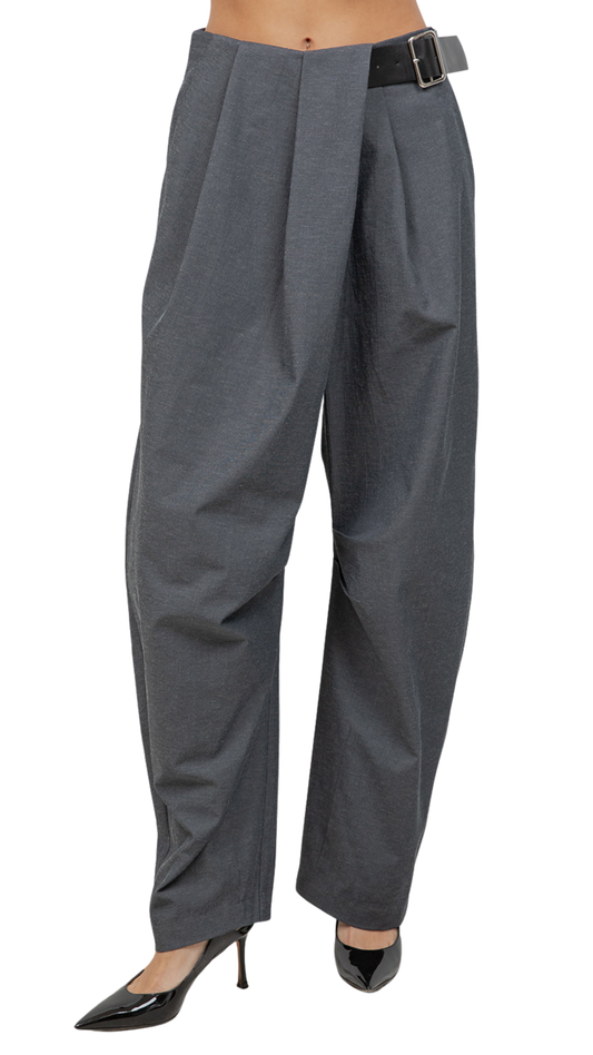 Sculpted Balloon Trousers-Charcoal