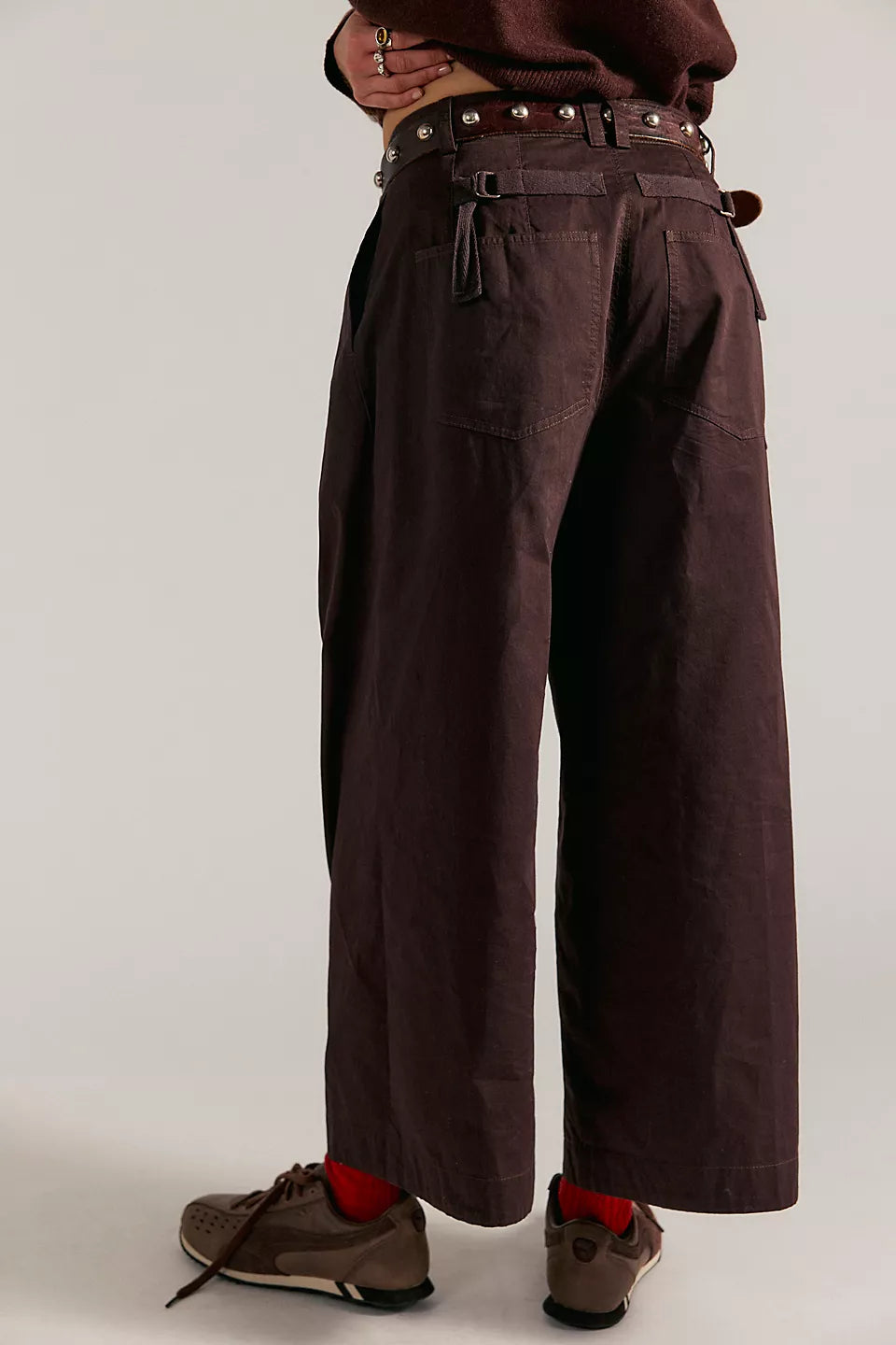 Silverlake Wide-Leg Chino Trousers-Chocolatier