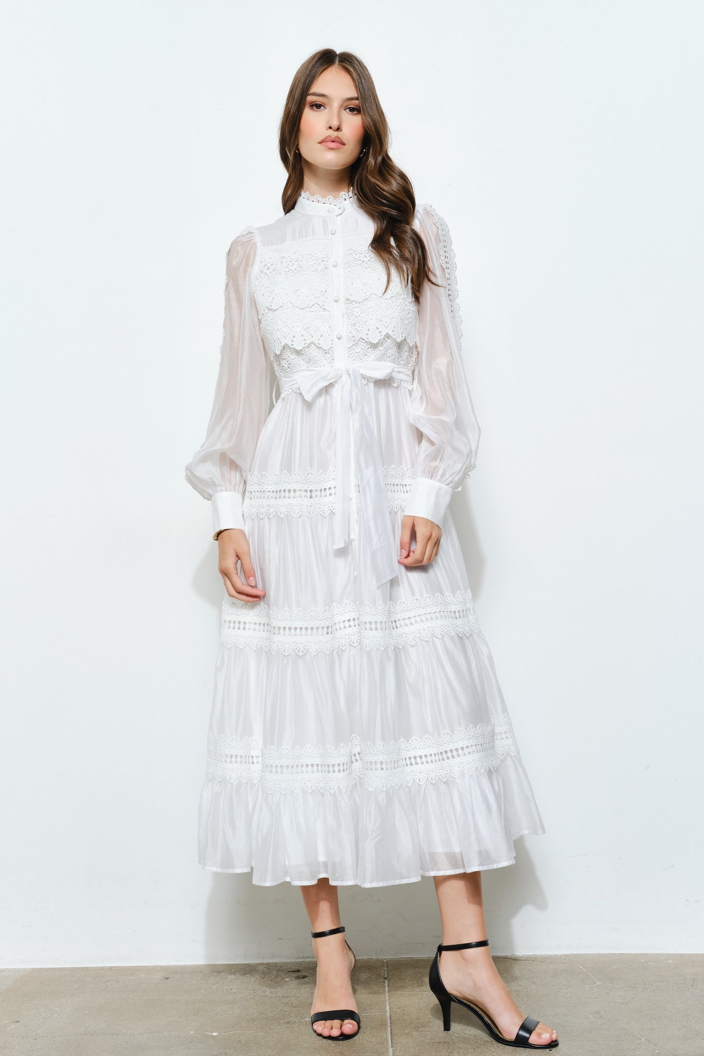 Ivory Romance Lace Maxi Dress