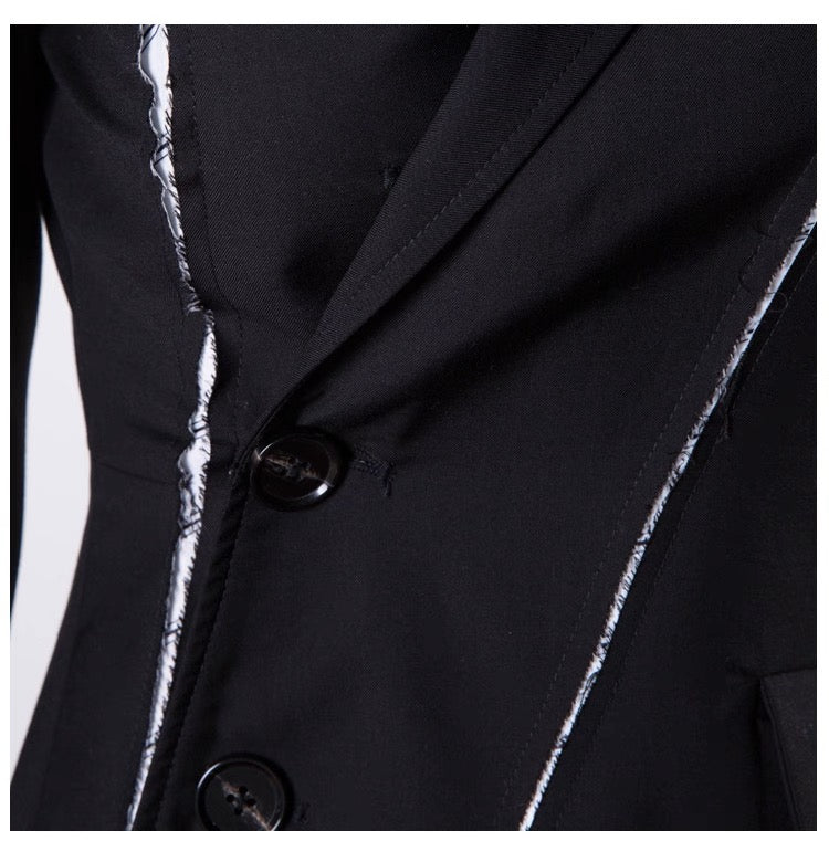 Maverick Asymmetric Pinstripe Blazer Dress