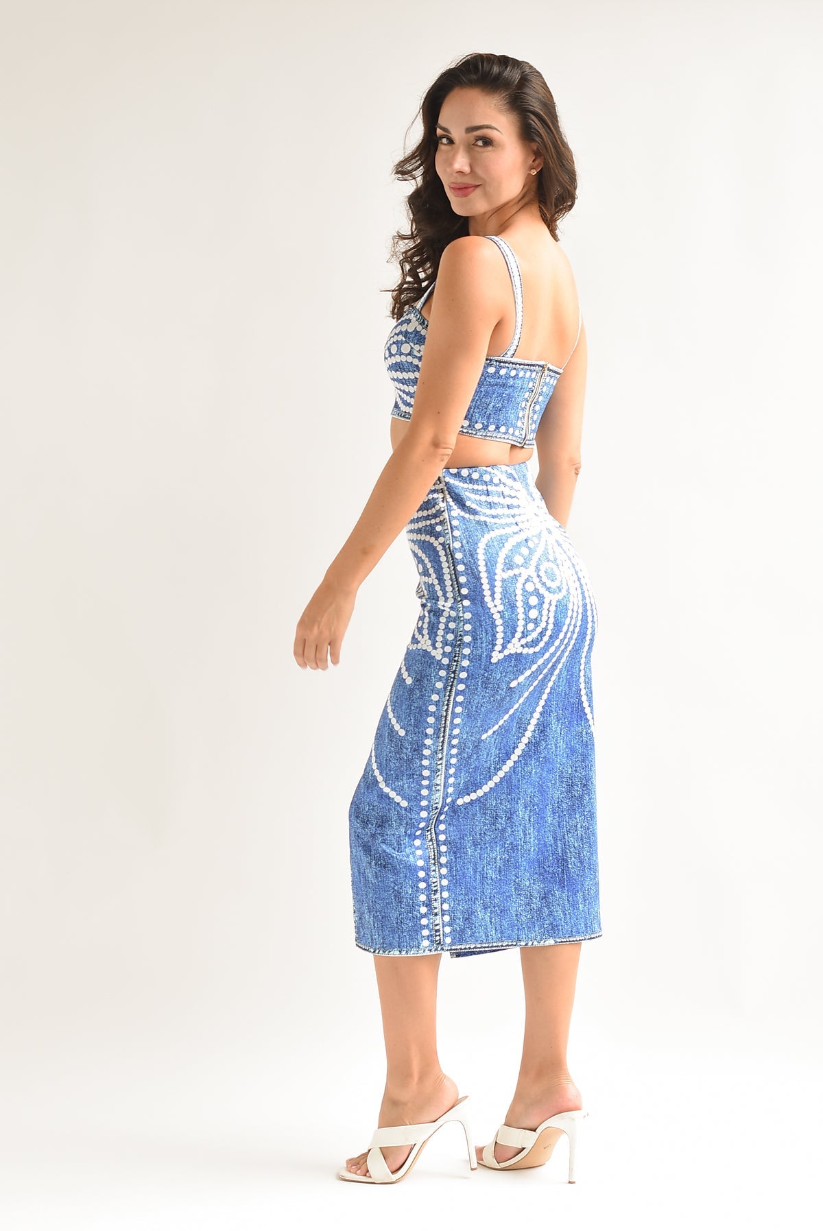 Denim Embellished Set